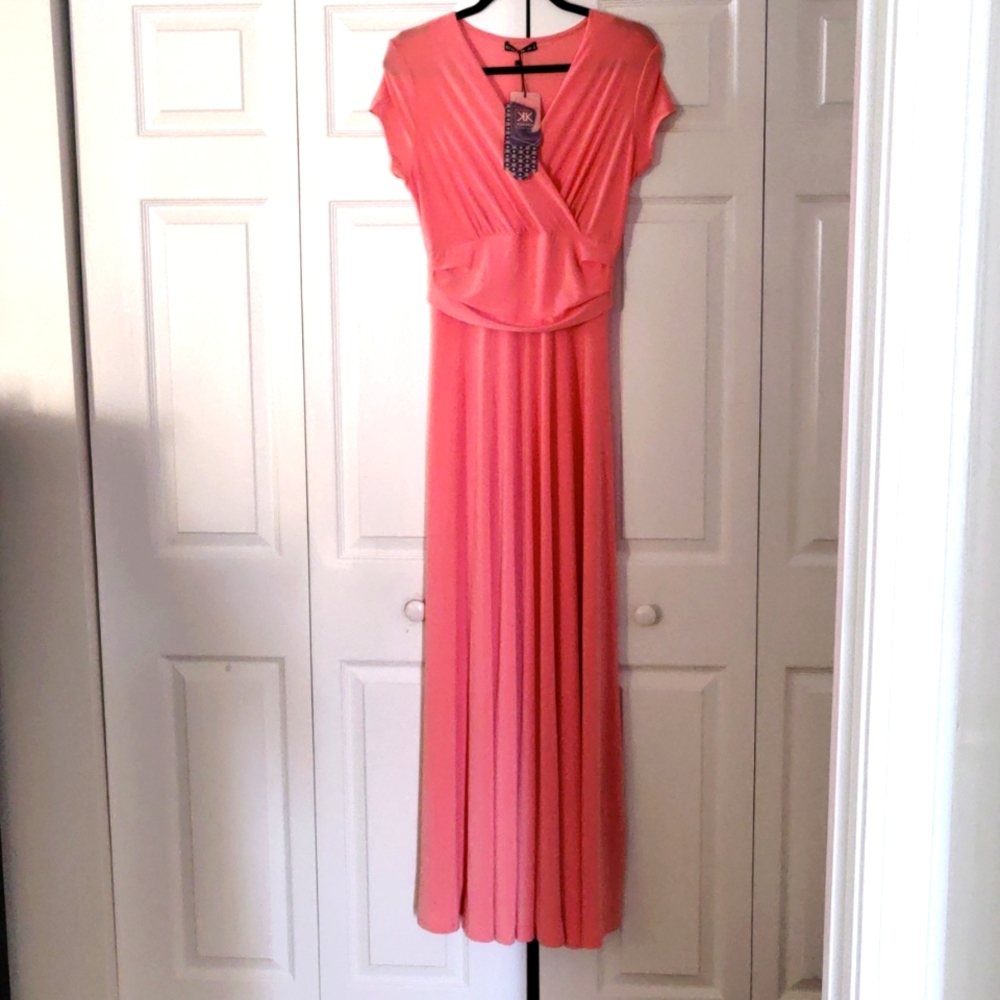KOH KOH V Neck Maxi Dress
